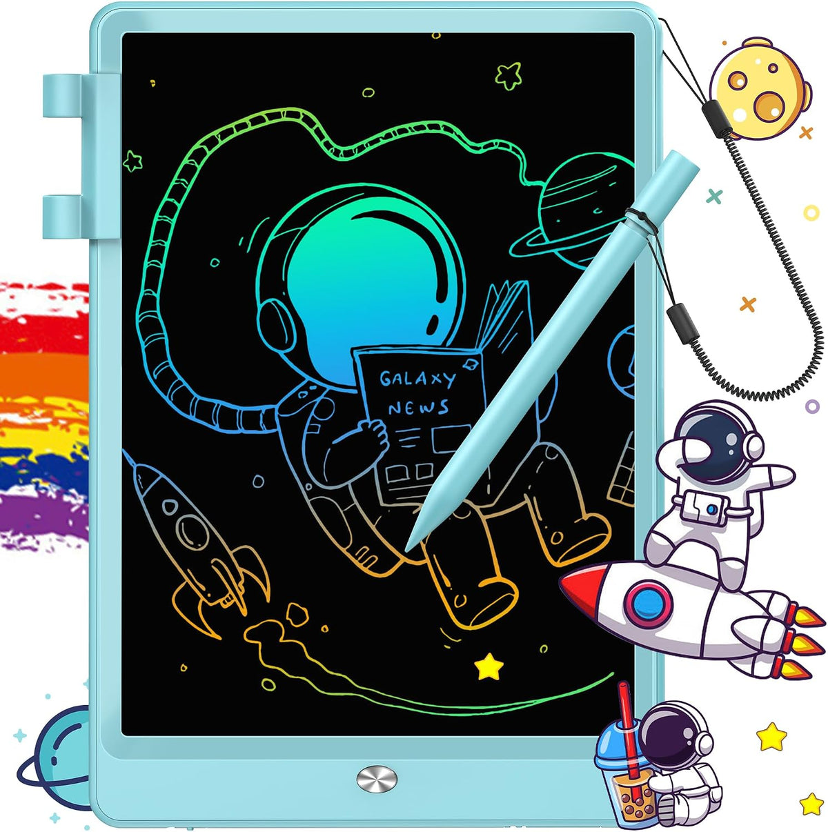 FLUESTON LCD Writing Tablet, Doodle Board Gifts for 3-8 Year Old Girls Boys, 10 Inch Colorful Electronic Board Drawing Pad for Toddlers, Christmas Birthday Gifts for KidsErase Lock Writing Board - Image 11
