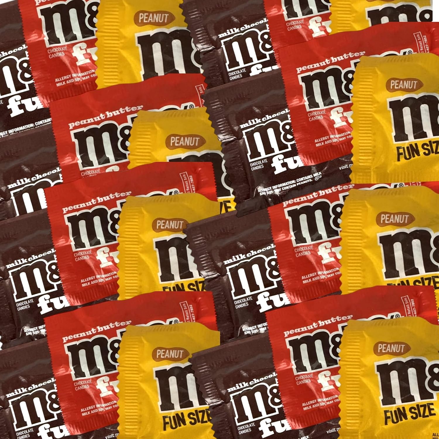 Klub Bulk MM Assorted Fun Size Packs front view of twenty four ounce variety candy bag