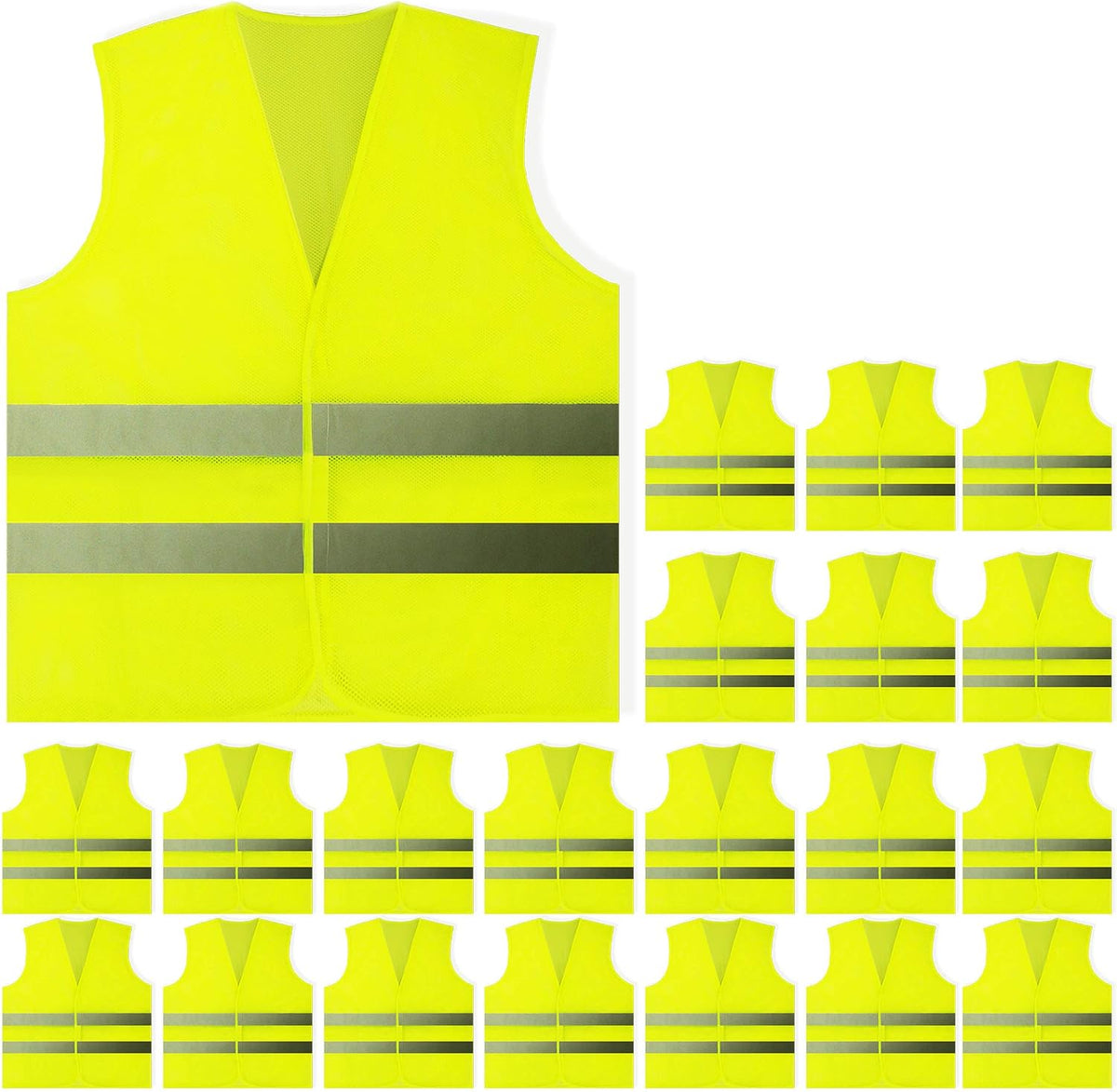 PeerBasics safety vest front view high visibility