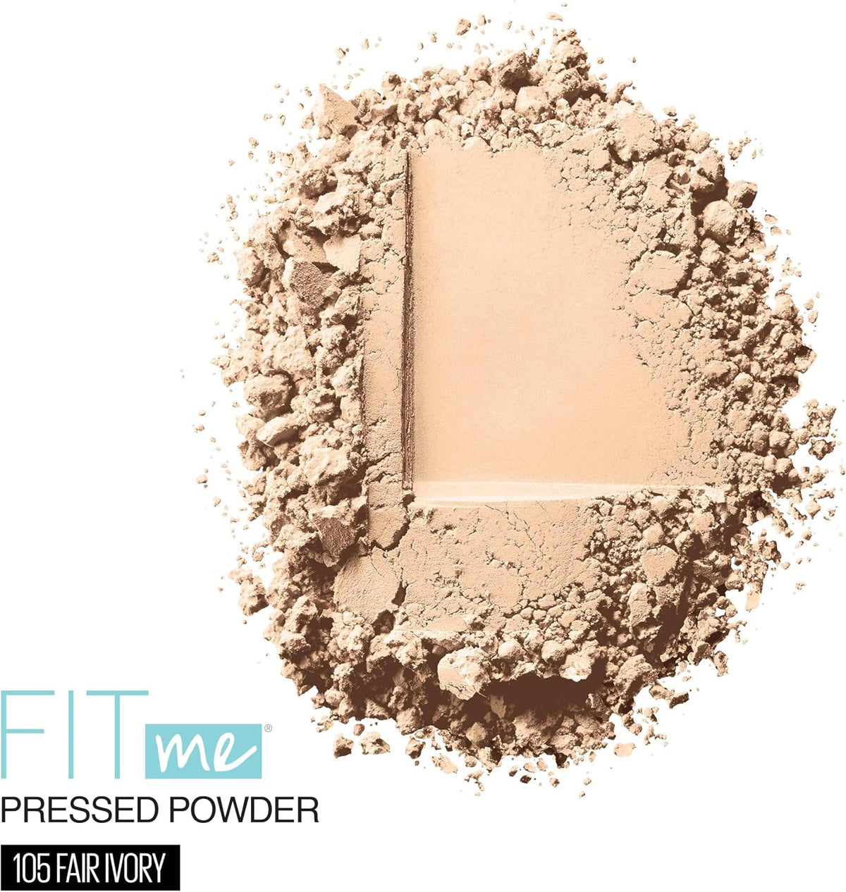 Maybelline Fit Me Matte + Poreless Pressed Face Powder Makeup & Setting Powder, Fair Ivory, 1 Count - Image 2