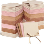 Sotiff 80 Pcs Microfiber Jewelry Pouch 8x8 cm Jewelry Packaging Bag Luxury Small Gift Bag for Small Business Envelope Style Bracelet Packaging Bow Tie Microfiber Pouch with Strings Divider(Khaki) - Image 9