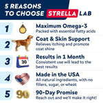 Authentic StrellaLab pet supplement liquid with easy dispensing pump mechanism