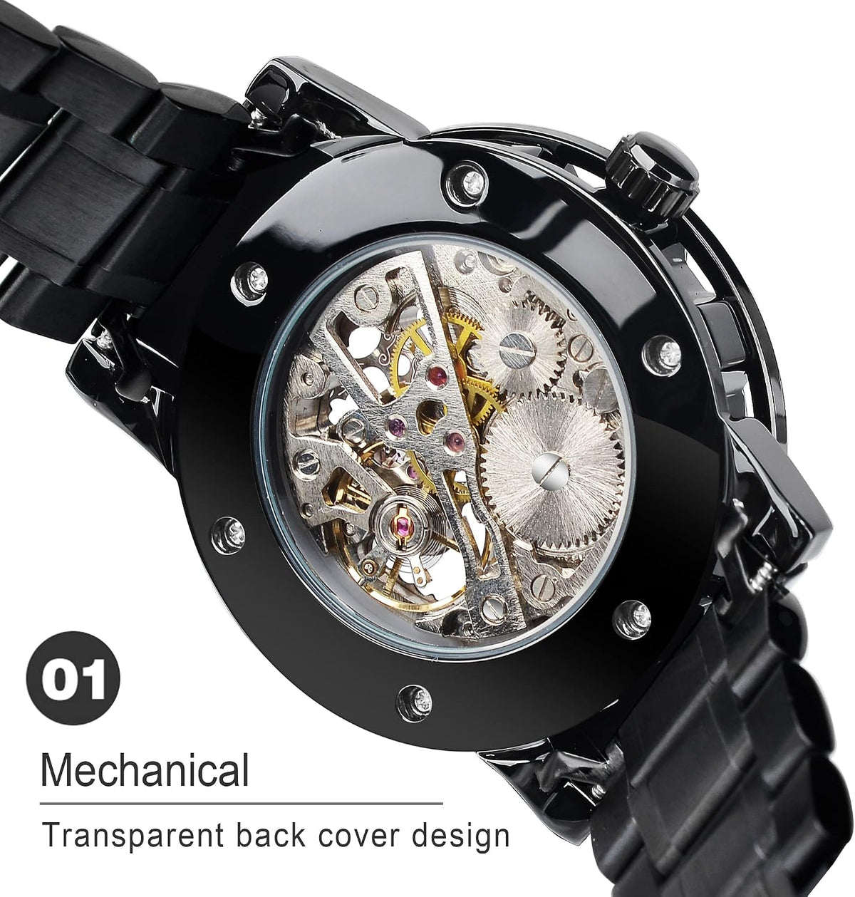 Forsining winner watch strap and buckle detail