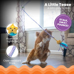 Plush star toy attachment with feathers and ribbon