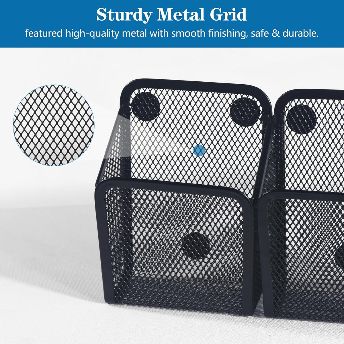 Simetufy locker organizer showing strong magnetic backing and pads