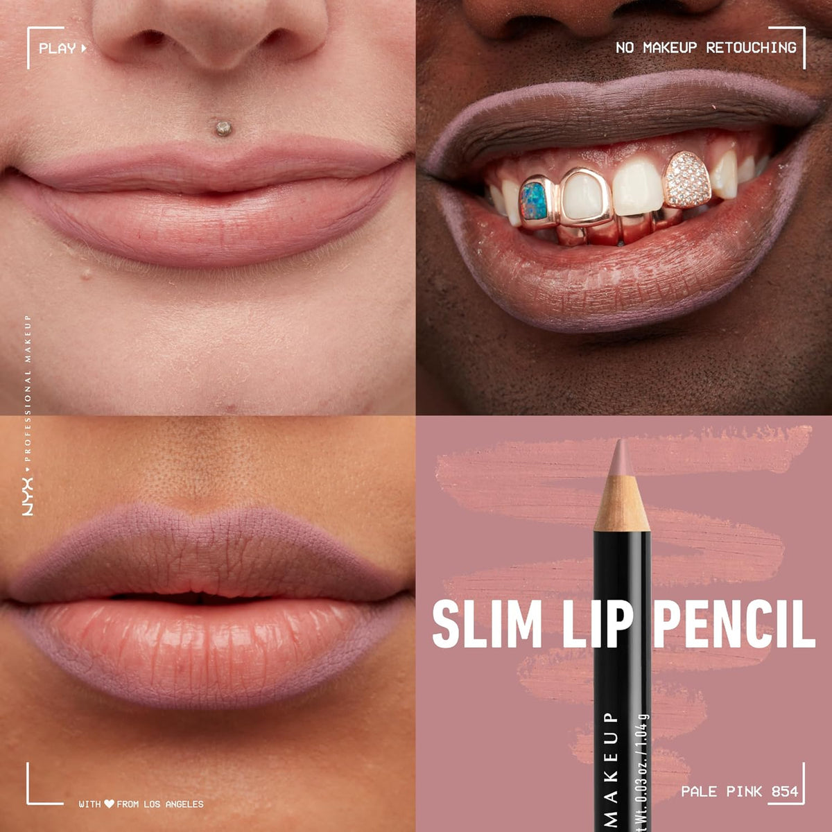 NYX slim lip pencil shade number 854 label view
