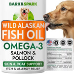 BARK&SPARK Omega 3 Fish Oil for Dogs - w/Wild Alaskan Salmon Oil for Dogs, Fish Oil Liquid Supplement for Pets, EPA+DHA Fatty Acids, Skin&Coat Support - Itch&Allergy Relief, Joint, Immune&Heart Health - Image 11