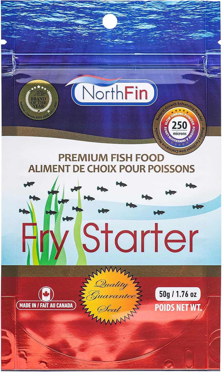 Northfin fry starter fish food front view packaging