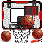 Gmaophy indoor mini basketball hoop with electronic scoreboard front view