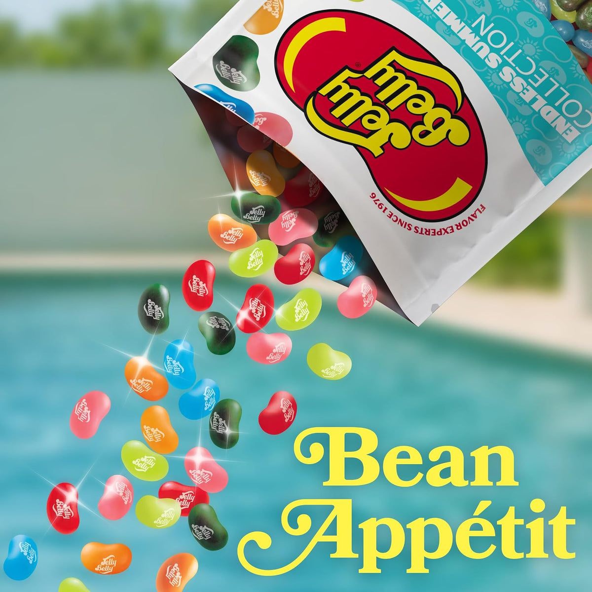 Official eight ounce seasonal candy bag packaging details.