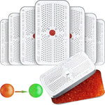 Patelai 40 gram silica gel dehumidifier canister front view with orange beads.