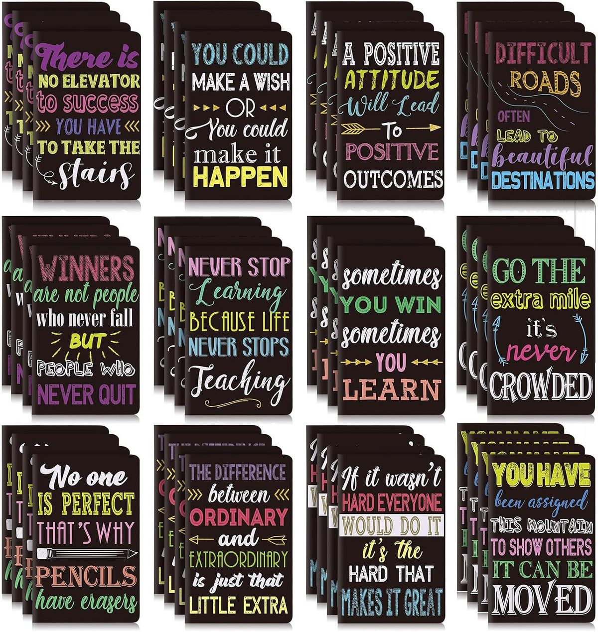 Outus 24 Pieces Mini Inspirational Notepads Motivational Small Pocket Journal Notebook Inspiring Note Pads Gift for School Office Travel Coworkers Supplies, 12 Styles (Plaid Style) - Image 12