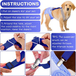 Two pack pet diaper fasteners showing dual attachment styling methods