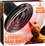 Ceramic Heat Emitter for Reptiles, 2 Pack 100W Heat Lamp Bulb, E26 Ceramic Reptile Heat Bulb Black, No Light Emitting Heat Lamp for Amphibian Pet, Heat Bulb for Bearded Dragon Turtle Snake Lizard - Image 10