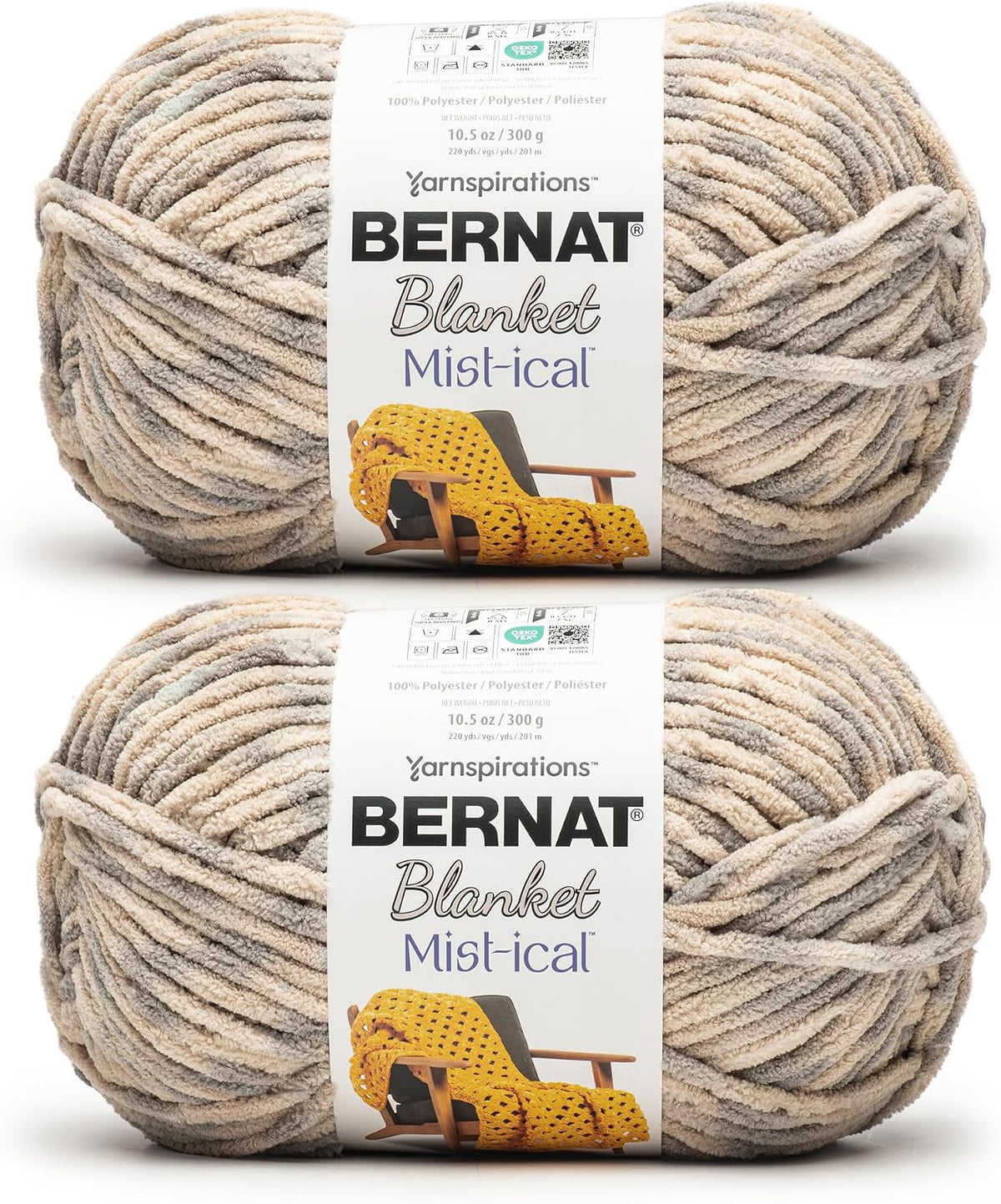Bernat Blanket Mist-ical Purple Sky 2 Pack of 300g Yarn - Image 9