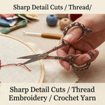 BIHRTC stainless steel sewing scissors pointed tip