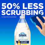 Dawn Free & Clear Dishwashing Liquid Dish Soap (3x24 oz) + Dawn Non-Scratch Scrubber Sponge (2 Count), Lemon Essence - Image 3
