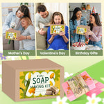 Complete gift-ready packaging layout of the adult craft set