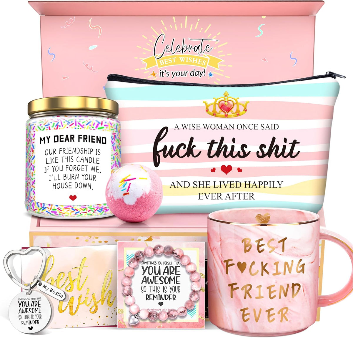 Yorktend pink marble coffee mug front view
