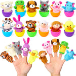 ThinkMax 12 Piece Easter Eggs prefilled with animal finger puppets front view layout