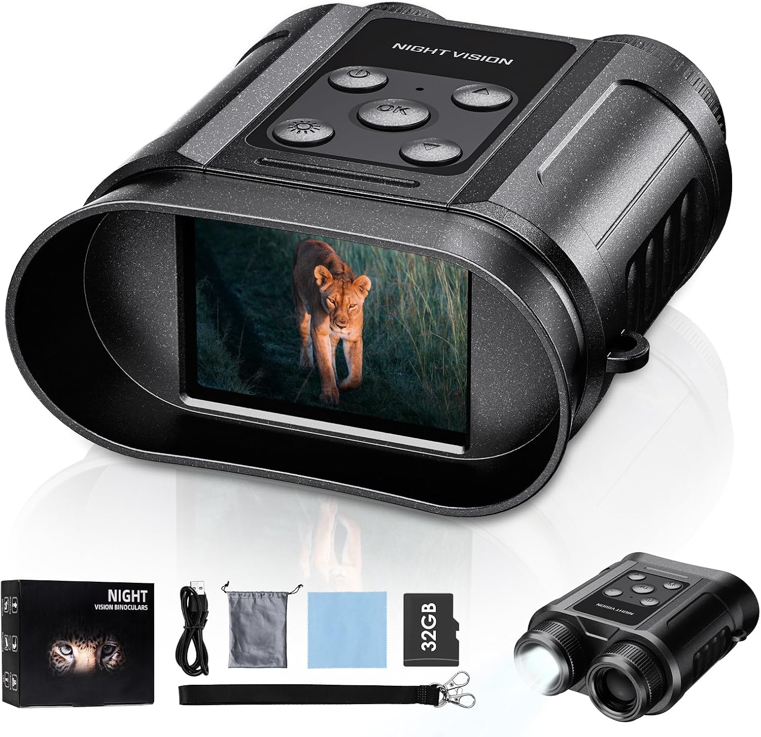 Tizycod N09 compact digital night vision binoculars front view