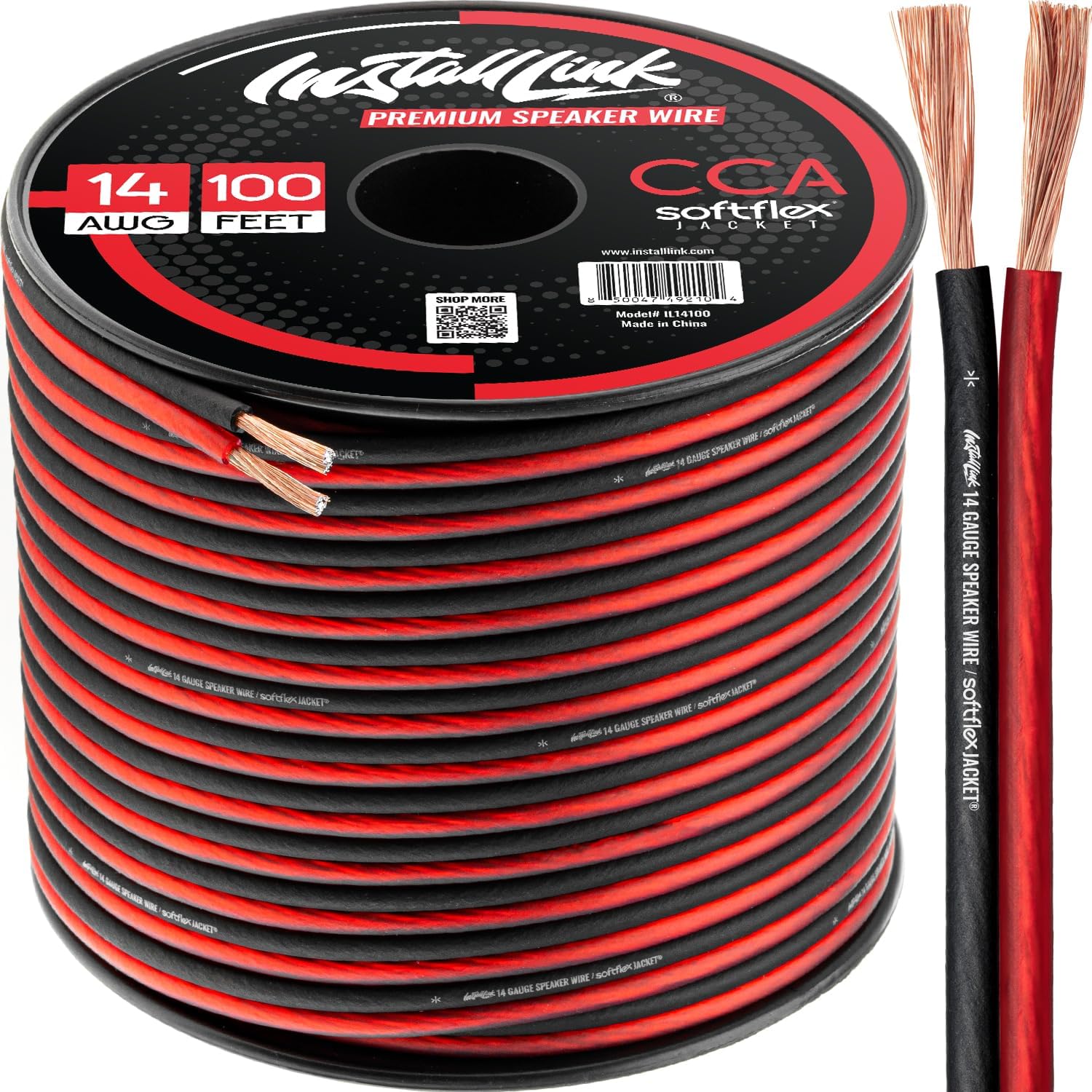 Install Link 14 Gauge Speaker Wire spool front view