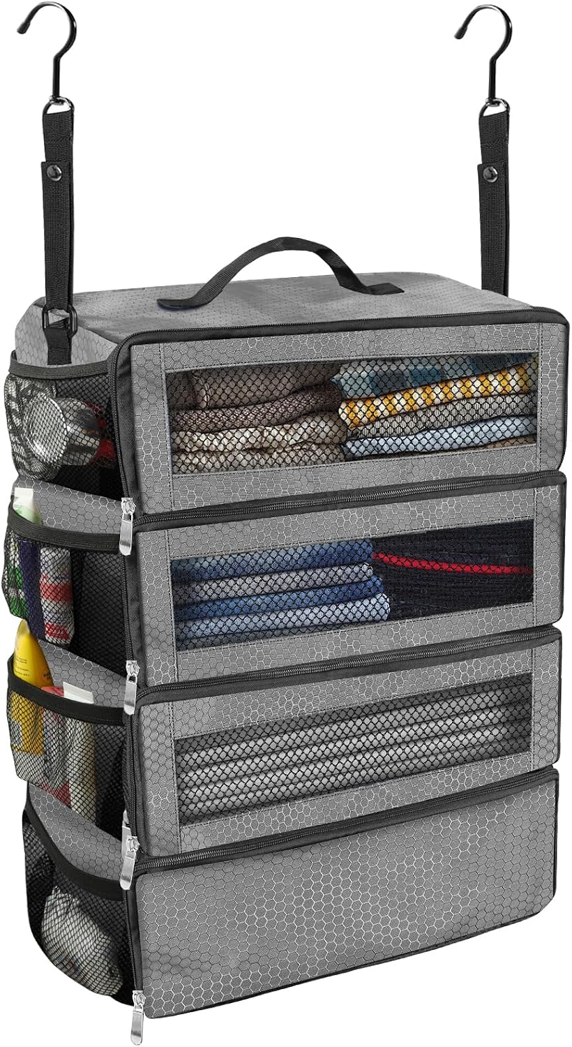 Olosar collapsible travel packing cubes folded flat for storage