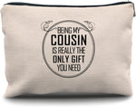 Nogrit cousin makeup bag front view showcasing quote