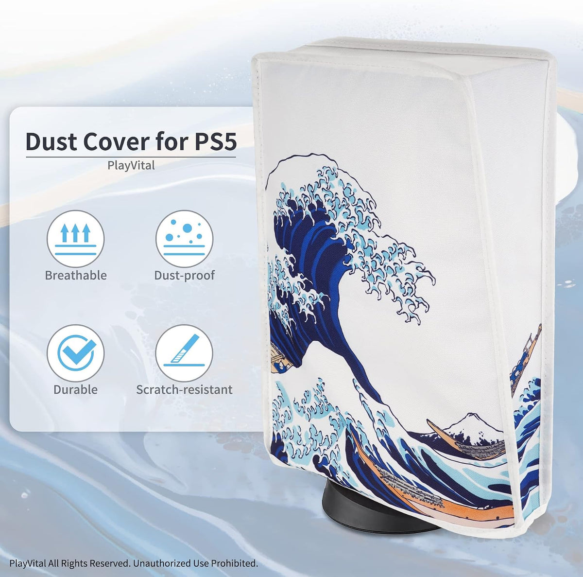 PlayVital PlayVital PS5 Dust Cover vertical console fit