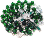 Full length display of the Catholic prayer rosary necklace