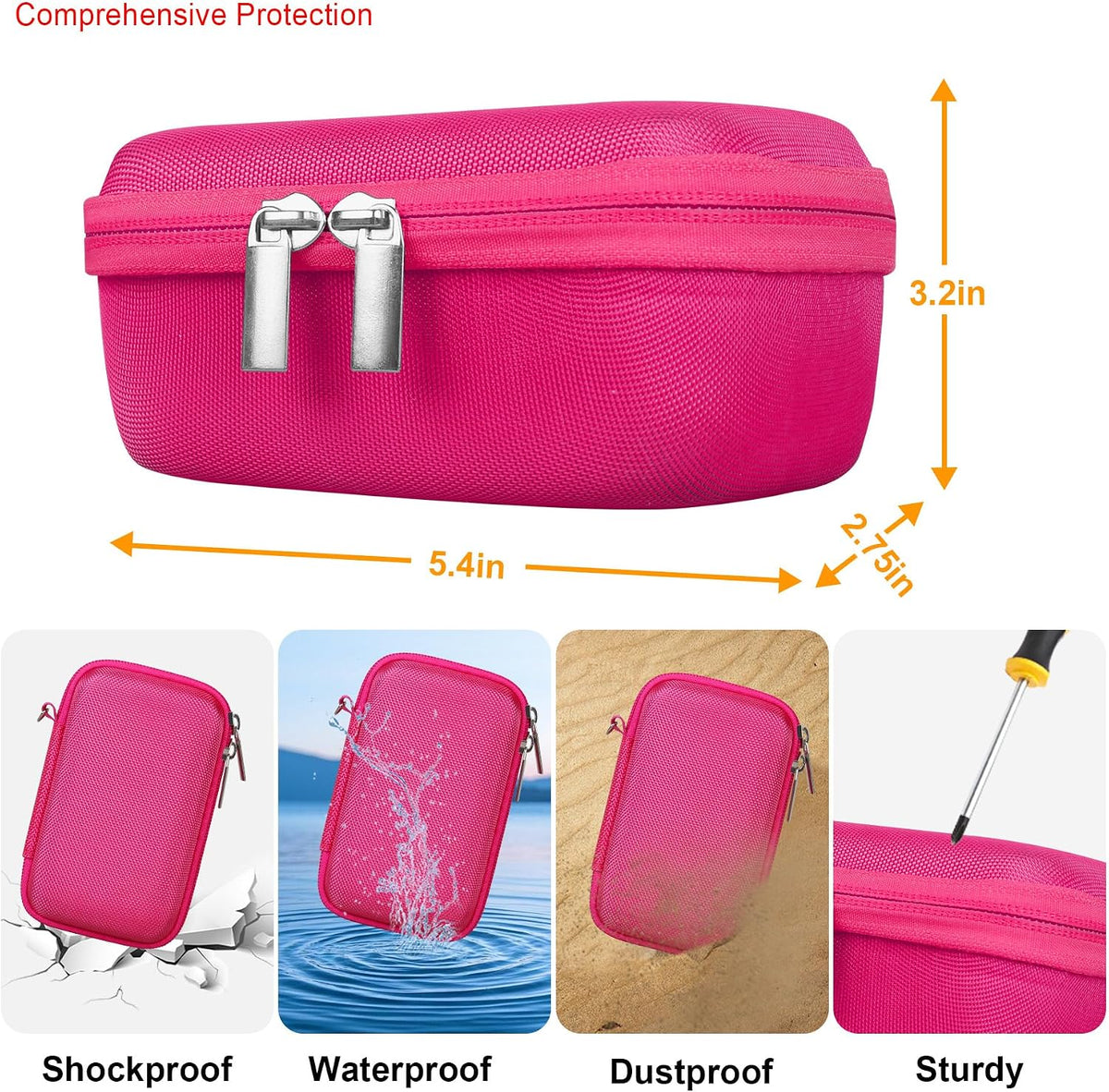 Elonbo protective camera pouch showing interior mesh pocket for cables
