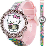 Accutime Hello Kitty kids flashing LCD watch front view