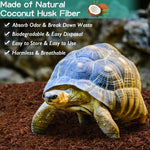 Hydrating compressed coconut husk bedding brick in container