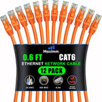 Maximm Cat6 Ethernet Cable 10 Ft Blue (12-Pack), 10Gbps 550MHz UTP Cord - Image 12