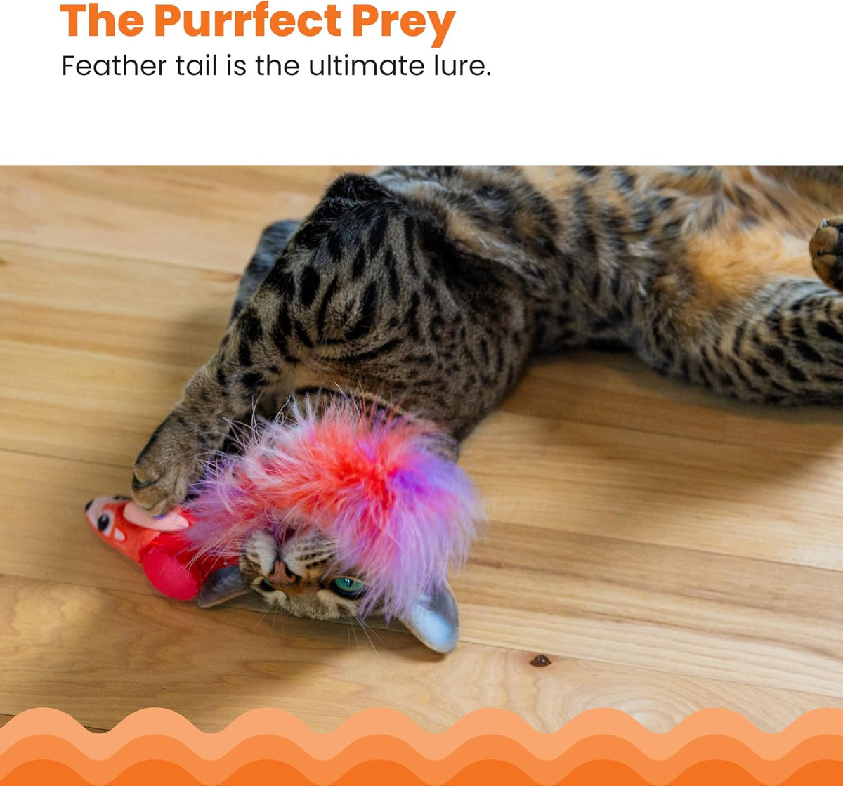 USB rechargeable motion activated cat toy