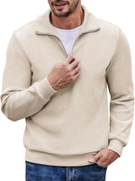 COOFANDY Men's Quarter Zip Pullover front view