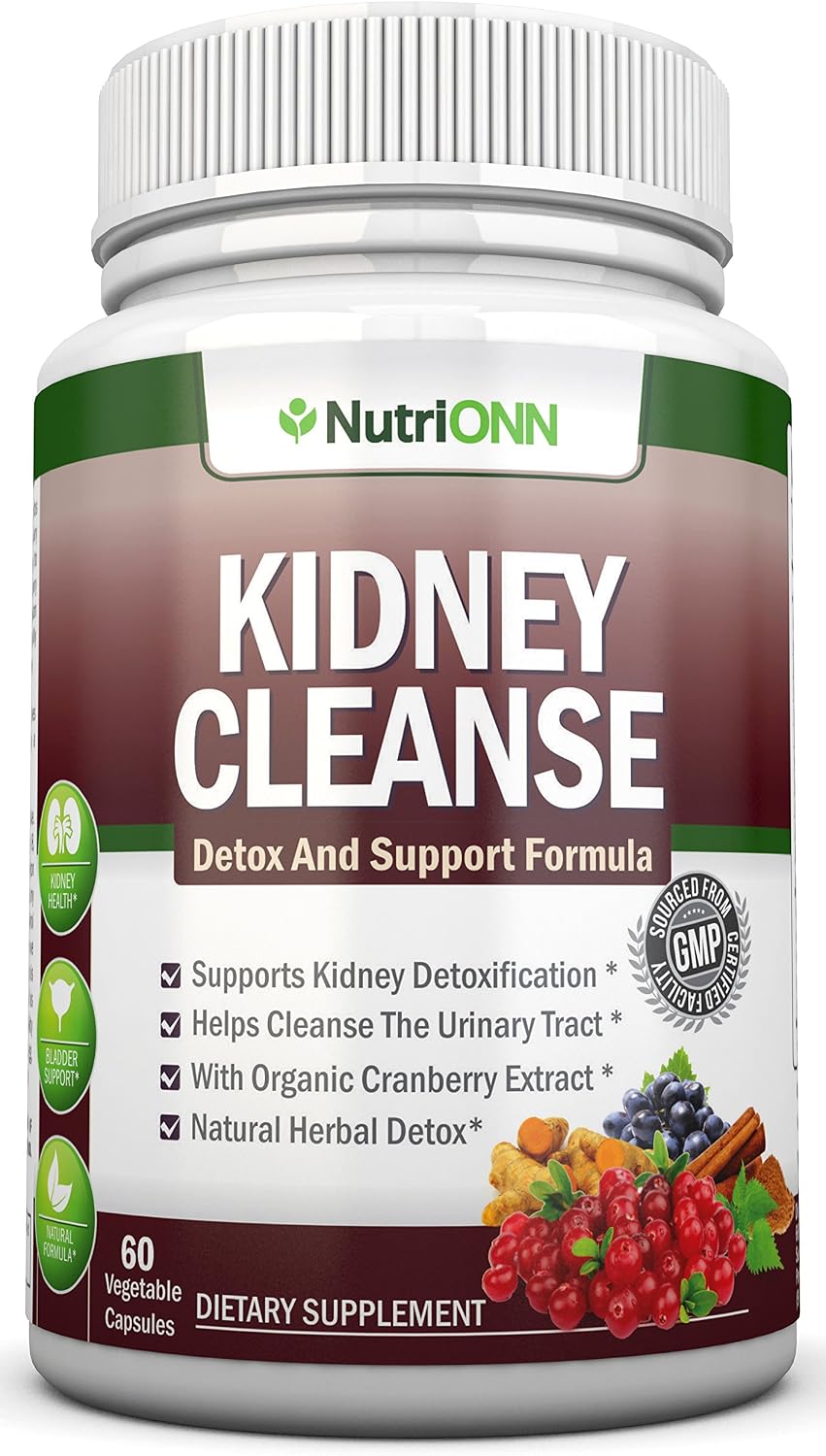 NutriONN kidney cleanse supplement bottle front view