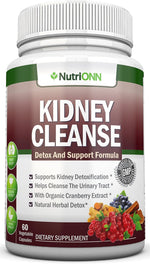 NutriONN kidney cleanse supplement bottle front view