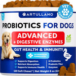 Artullano Probiotics for Dogs front packaging view dog digestive supplement