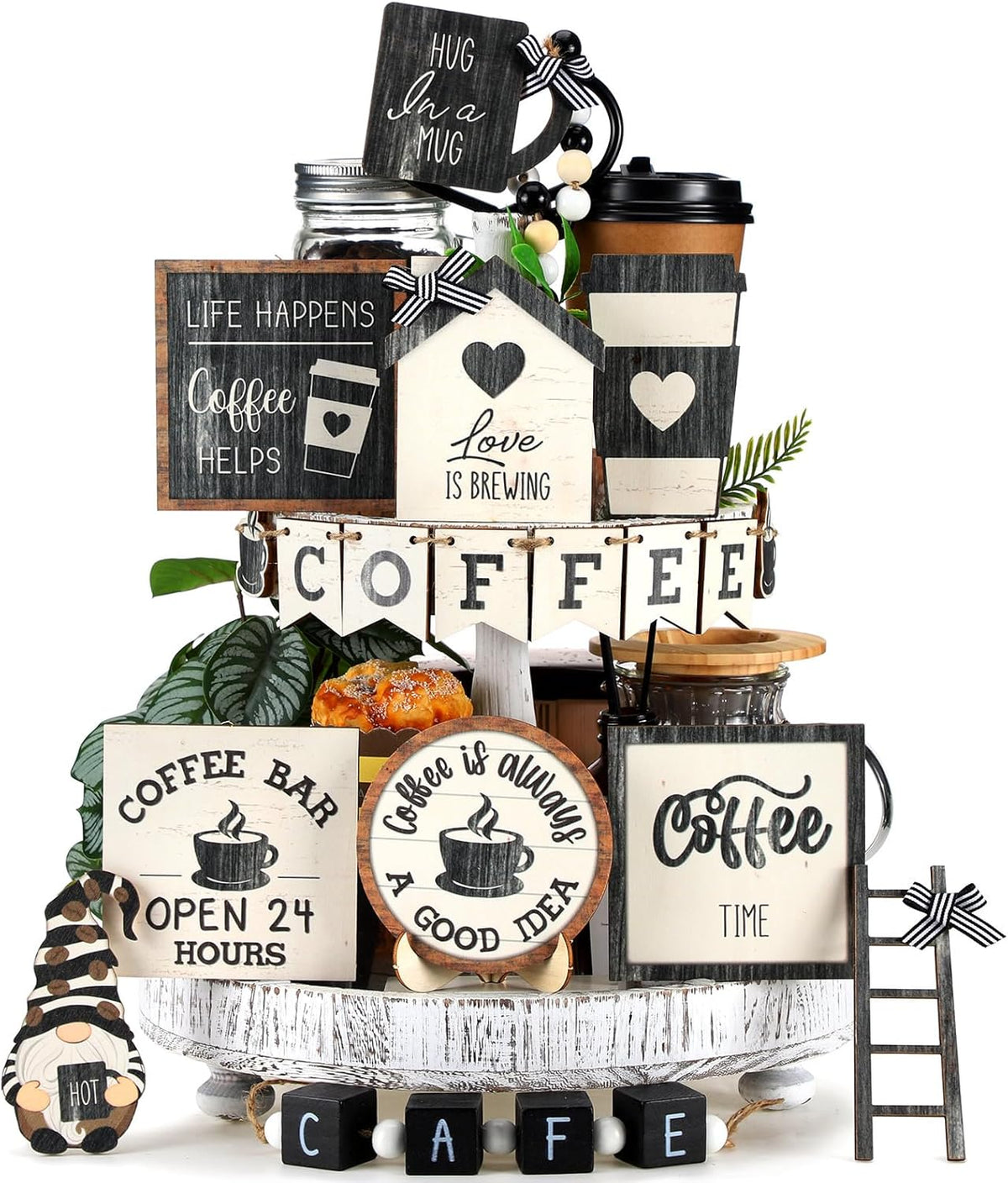Mifoci rustic home signs packaging and contents overview