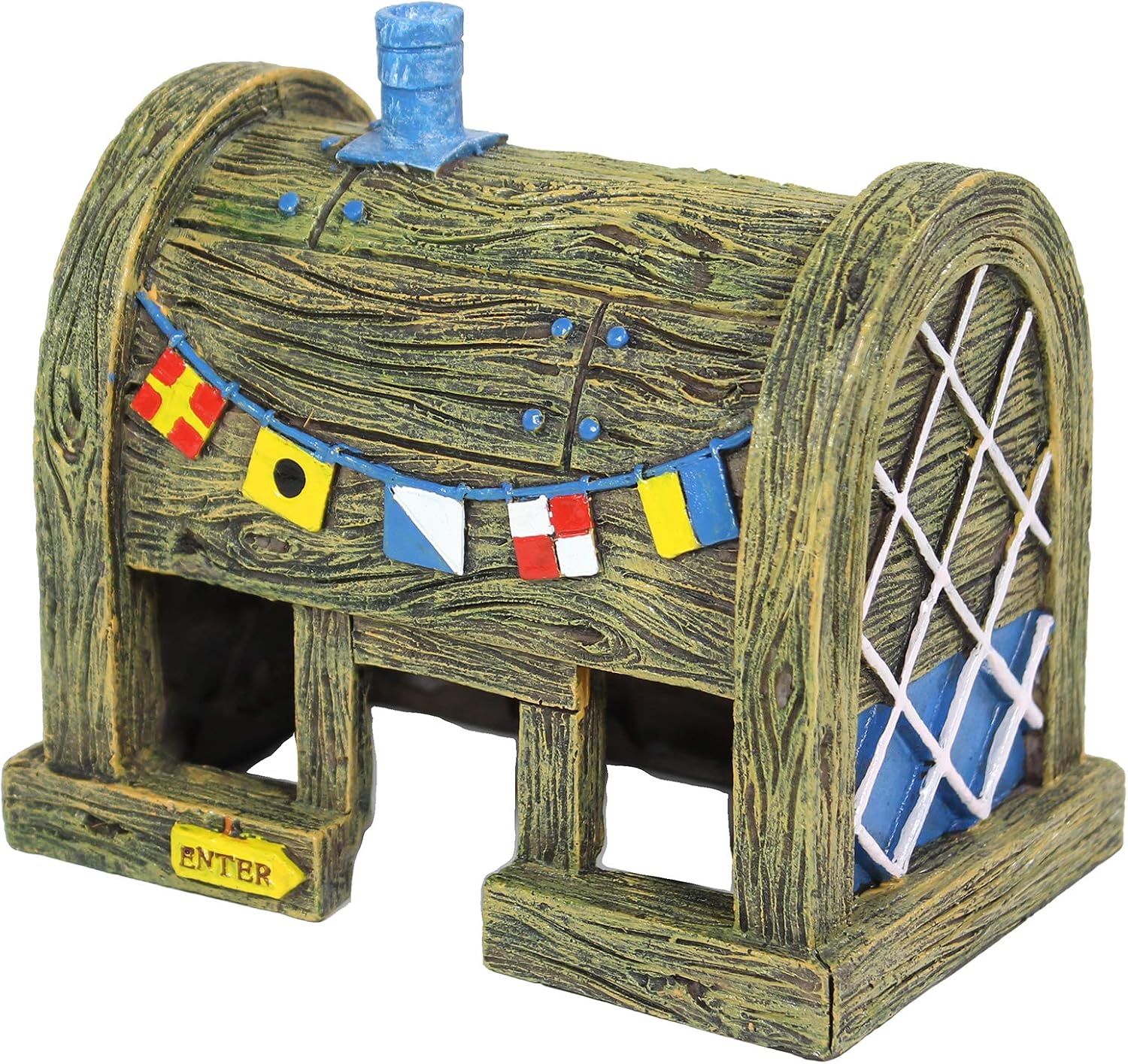 Penn-Plax SpongeBob Krusty Krab medium aquarium ornament front view