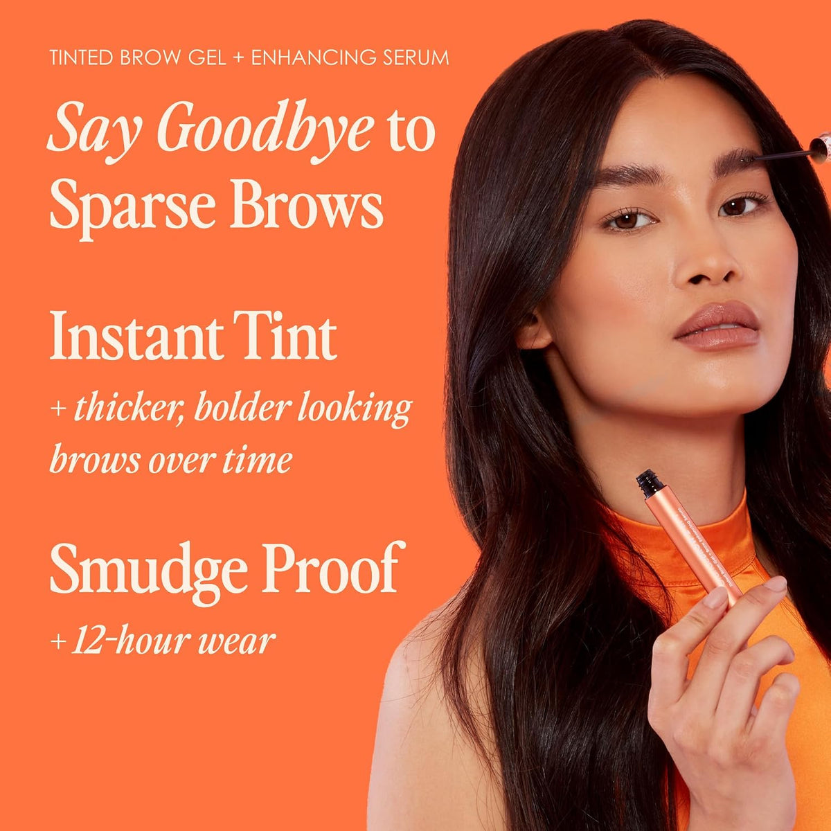 Grande Cosmetics GrandeBROW 2-in-1 Tinted Brow Gel precision spoolie applicator brush