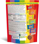 Fairtrade certified premium chocolate variety assortment back label details