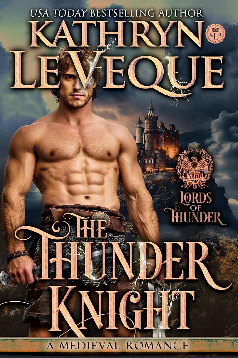 Kathryn Le Veque The Thunder Knight book cover front view historical romance novel