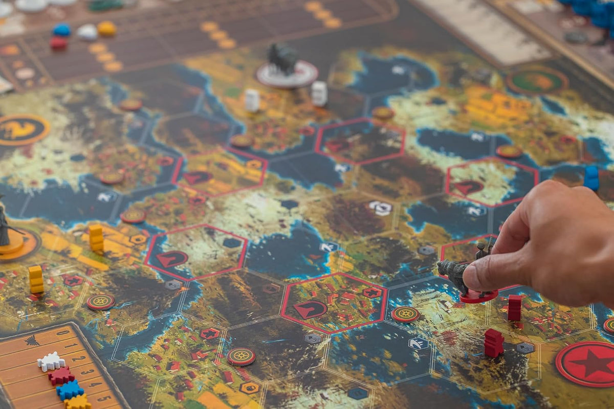 Stonemaier Games Scythe resource tokens and wooden pieces