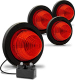 Online Led true mods red round trailer marker light front view