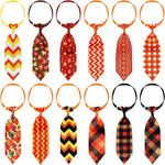 Packaging assortment of 12 bow ties and 12 neckties for seasonal pet styling.