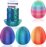 JolliLudo Easter Egg Puzzle Box front view showing vibrant multi colored 3D printed maze exterior