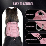 Large military style dog harness vest with top grab handle