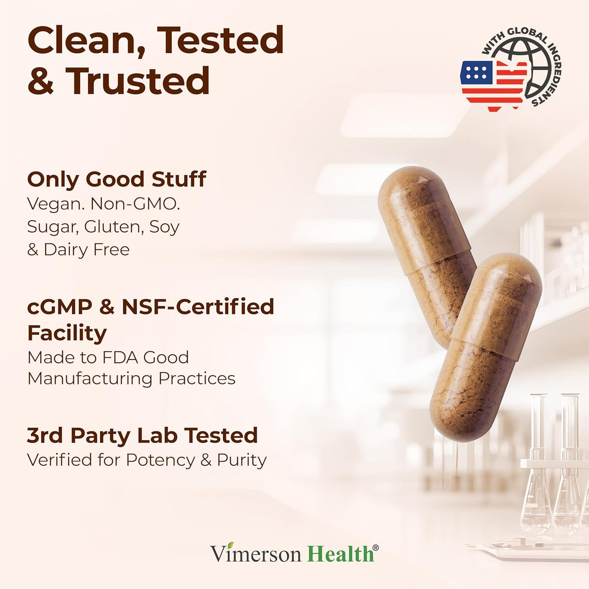 Vimerson Health 1200mg Ceylon cinnamon dietary supplement cap and neck seal